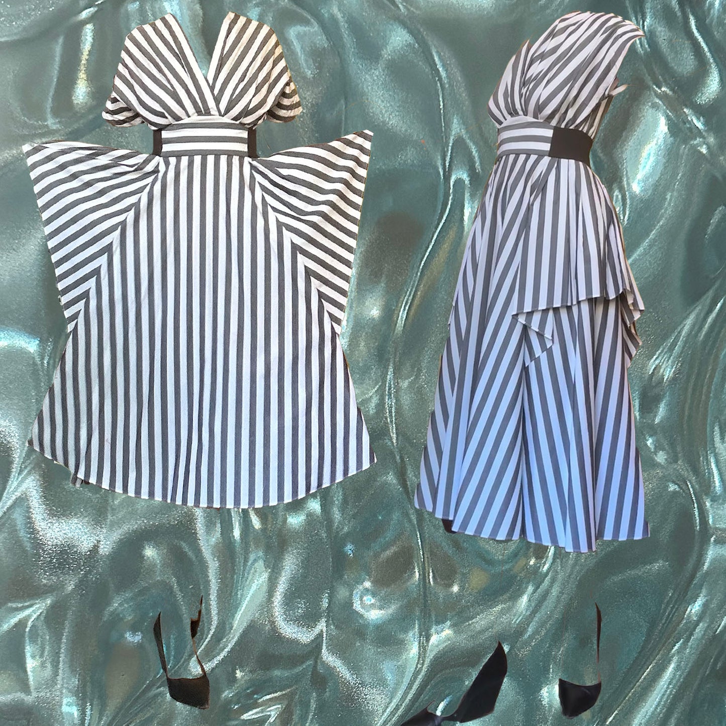 Pleat Peplum Dress